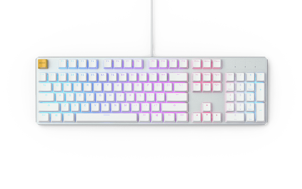 Glorious Gaming Keyboard GMMK - Full Size (Pre built)- White Ice - Image 2