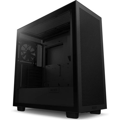 NZXT H7 Flow ATX Tempered Glass Mid Tower Perforated & Ventilated Gaming Case w/ 2x120mm Fans & USB Type-C Port -Matte Black