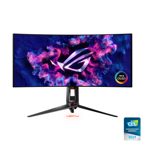 ASUS ROG Swift OLED PG34WCDM 34" OLED Ultrawide 800R Curved 4K 240Hz 0.03ms HDR 400 G-Sync Compatible Custom Heatsink w/ KVM, USB-C, HDMI 2.1