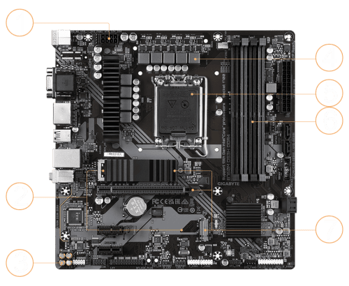 GIGABYTE B760M DS3H DDR4 Motherboard - Image 2