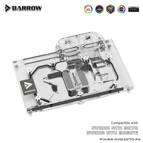 Barrow LRC2.0 full coverage GPU Water Block for NVIDIA 3070 Aurora - Image 3