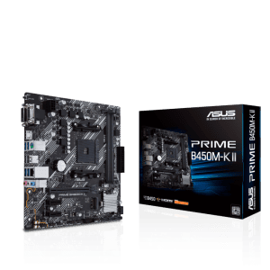 ASUS PRIME B450M-K II AMD Ryzen 5000 4000 Series AM4DDR4PCIe 3.01xM.2 - mATX MotherBoard
