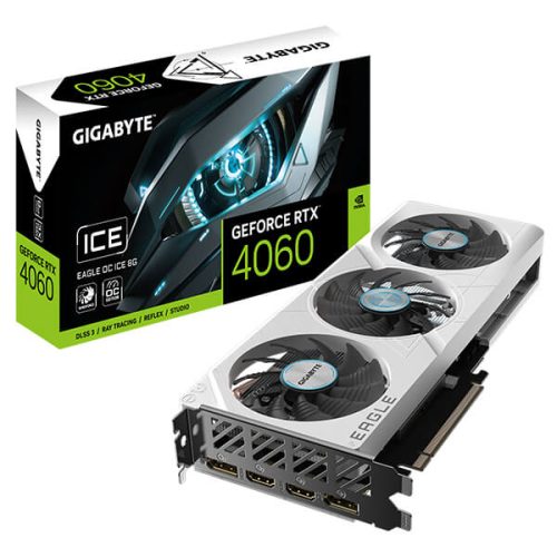 GIGABYTE GEFORCE RTX 4060 EAGLE OC ICE 8GB GDDR6 Graphics Card