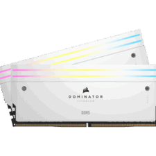 CORSAIR DOMINATOR® TITANIUM RGB 32GB (2x16GB) DDR5 DRAM 6000MT/s CL30 AMD EXPO & Intel XMP Memory Kit — White