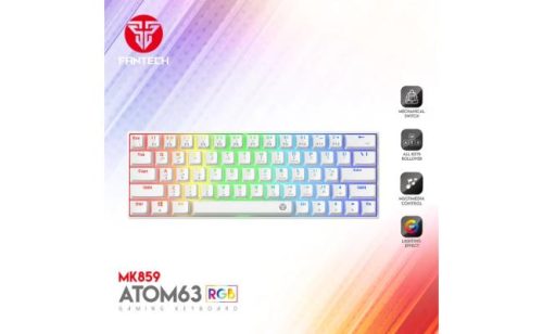 FANTECH ATOM63 MK859 WIRED RGB 60% Modular Mechanical Gaming Keyboard, Detachable Type-C, Red Switch-White Or Black - Image 3