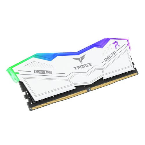 TEAMGROUP T-Force Delta RGB 32GB Kit (2x16) 6000MHz CL30 DDR5 Desktop Memory - White - Image 4