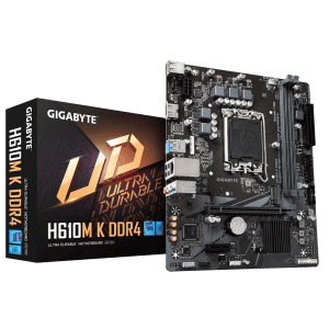 GIGABYTE H610M K, Intel 14th 13th 12th Series, LGA 1700DDR4PCIe 4.01xM.2 - mATX MotherBoard