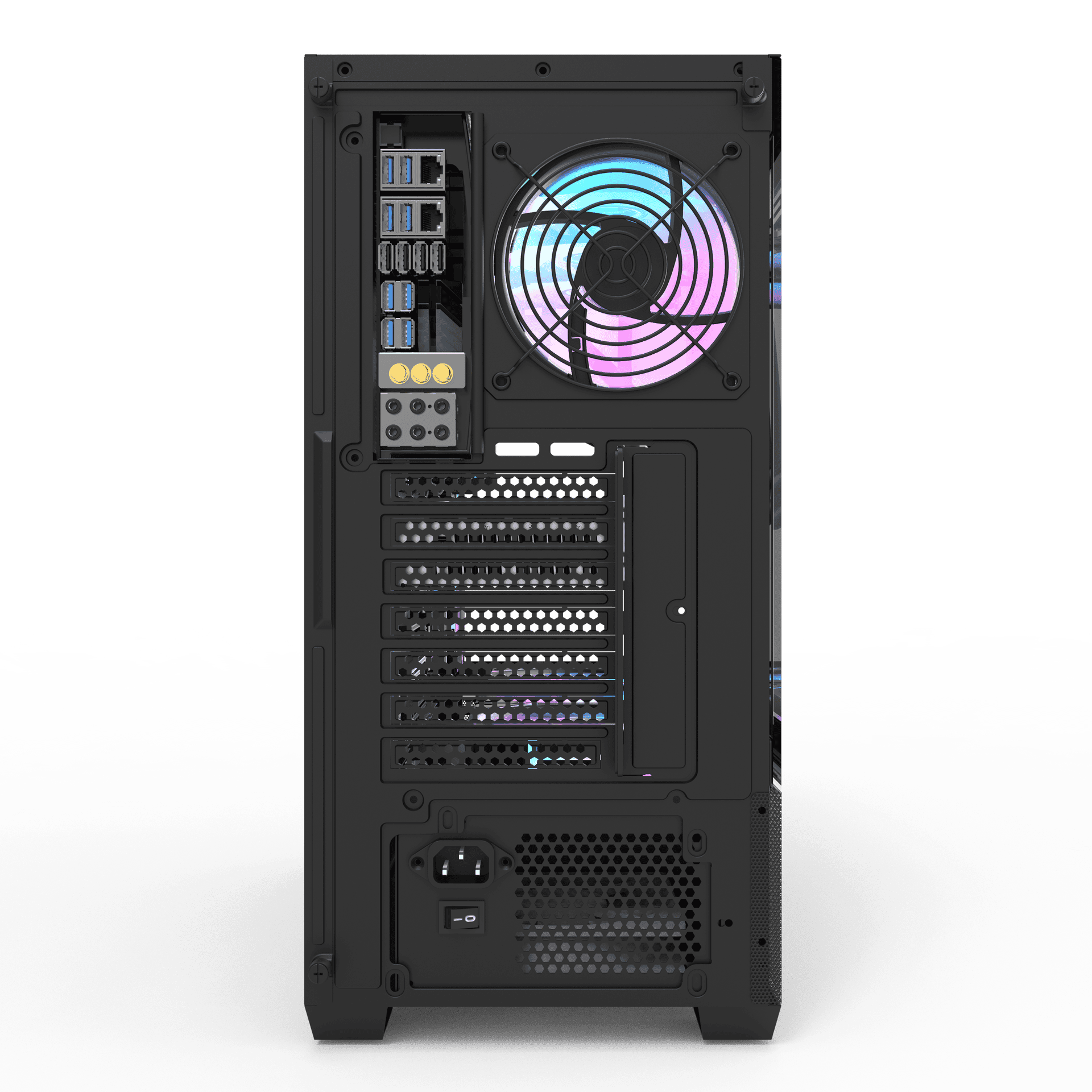 DARKFLASH DS900 AIR ATX PC CASE WITH 7 ARGB FANS – BLACK - Image 5