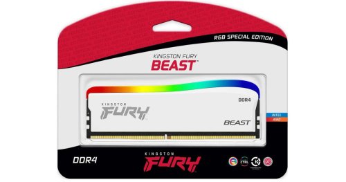 kingston fury beast rgb 8gb (1x8gb) 3600mhz ddr4 ram special edition-white - Image 2