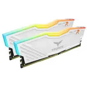 TEAMGROUP T-Force Delta RGB 16GB Kit (2x8) 3600MHz CL18 DDR4 Desktop Memory - White
