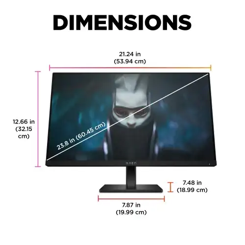 OMEN by HP 23.8 inch FHD 165Hz Gaming Monitor - 165hz 1MS 99% sRGB - Image 2