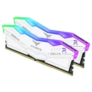 TEAMGROUP T-Force Delta RGB 32GB Kit (2x16) 6000MHz CL30 DDR5 Desktop Memory - White
