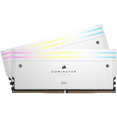 CORSAIR DOMINATOR TITANIUM RGB 48GB (2x24GB) DDR5 RAM 7200MTs CL36 Memory Kit — White