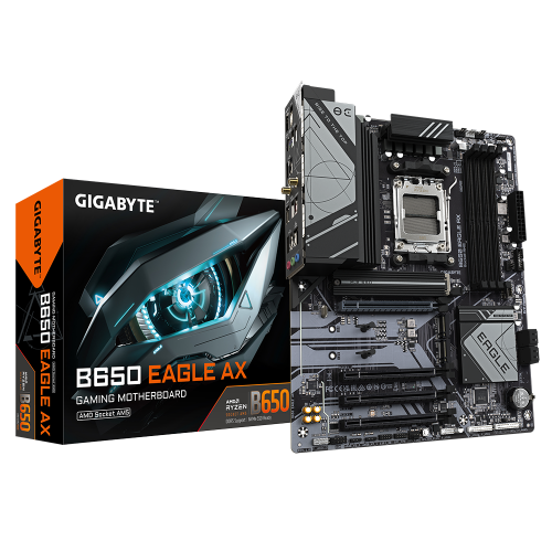 GIGABYTE B650 EAGLE AX (Wi-Fi 6E) AMD RYZEN 7000 Series AM5/DDR5/PCIe 4.0/3xM.2 - ATX Gaming MotherBoard