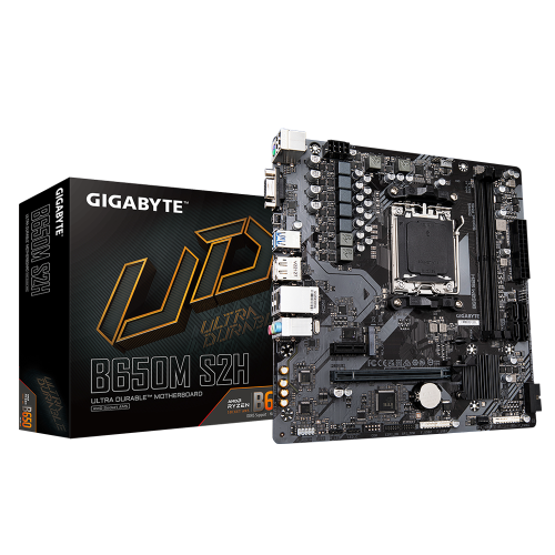 GIGABYTE B650M S2H AMD RYZEN 7000 Series AM5/DDR5/PCIe 4.0/1xM.2 - mATX MotherBoard - Image 2