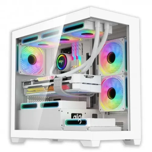 DARKFLASH AIGO C218M M-ATX PC Case (WITH 3 ARGB FAN) - WHITE - Image 3