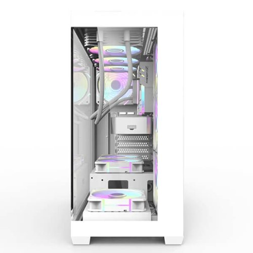 DARKFLASH DS900 AIR ATX PC CASE WITH 7 ARGB FANS – WHITE - Image 5