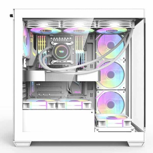 DARKFLASH DS900 AIR ATX PC CASE WITH 7 ARGB FANS – WHITE - Image 3