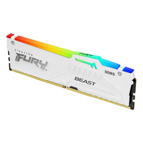 kingston fury beast rgb 32gb (1x32gb) 5600mhz ddr5 desktop memory infrared sync technology-white - Image 2