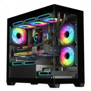 DARKFLASH AIGO C218M M-ATX PC Case (WITH 3 ARGB FAN) - BLACK