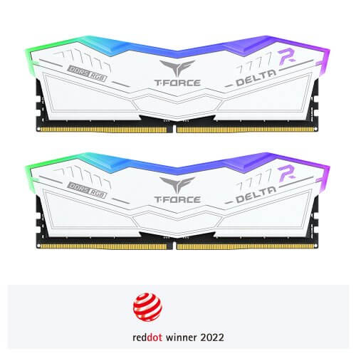 TEAMGROUP T-Force Delta RGB 32GB Kit (2x16) 6000MHz CL30 DDR5 Desktop Memory - White - Image 6