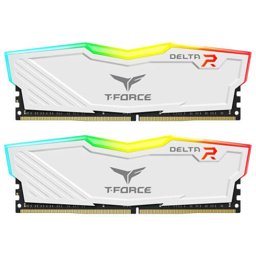 TEAMGROUP T-Force Delta RGB 16GB Kit (2x8) 3600MHz CL18 DDR4 Desktop Memory - White - Image 5