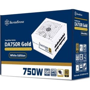 SilverStone DA750R (White Edition) Gold 750W (ATX 3.0) PCIE 5.0 (12VHPWR) 80 Plus Gold Full Modular