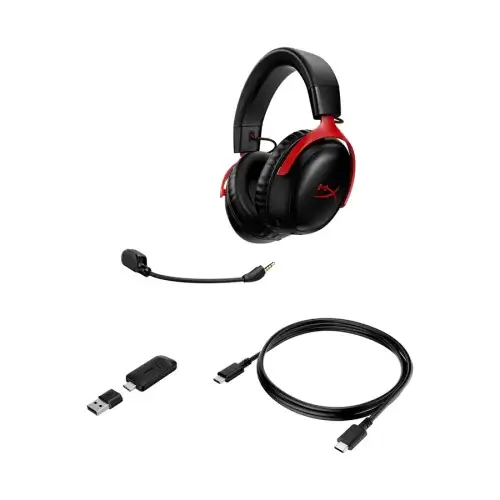 HyperX Cloud III Wireless- Gaming Headset-Black/Red - Image 7