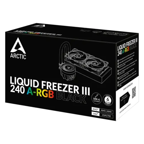 ARCTIC Liquid Freezer III 240 A-RGB All-in-One CPU LIQUID COOLER - BLACK - Image 3