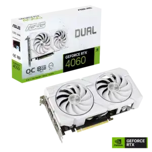 ASUS Dual GeForce RTX™ 4060 EVO White OC Edition 8GB GDDR6