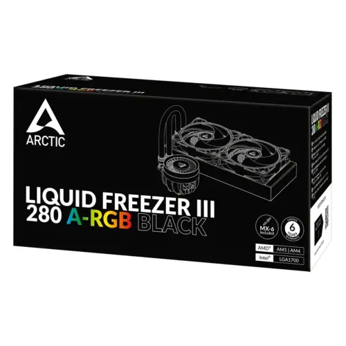 ARCTIC Liquid Freezer III 280 A-RGB All-in-One CPU LIQUID COOLER - Black - Image 5