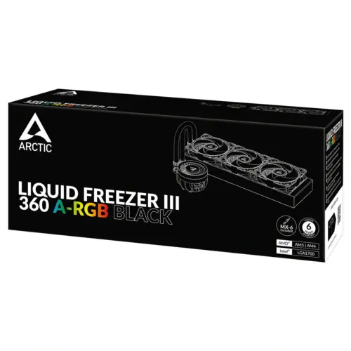 ARCTIC Liquid Freezer III 360 A-RGB All-in-One CPU LIQUID COOLER - Black - Image 4