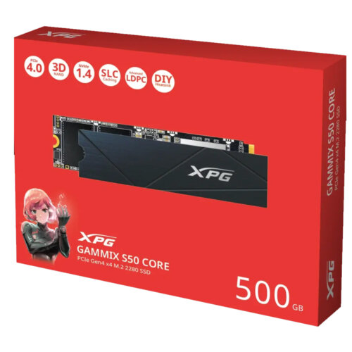 ADATA XPG GAMMIX S50 CORE 500GB PCIe Gen4 M.2 SSD