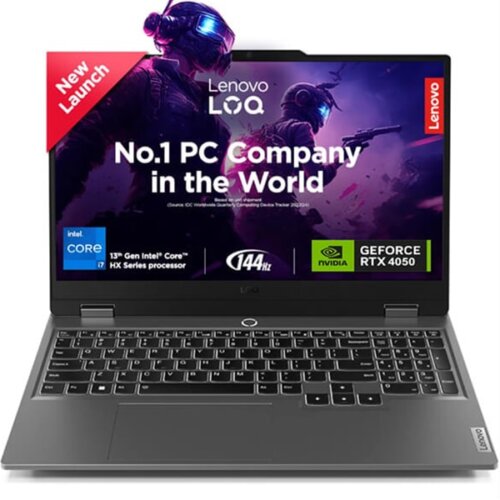 LENOVO LOQ 15IRX9 GAMING LAPTOP - Intel Core i7-13650HX - RTX 4050 6GB - 15.6-inch FHD IPS 144Hz - Luna Grey