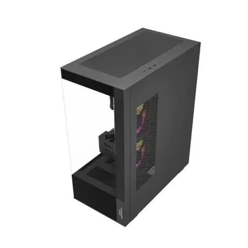 K Gaming C03 Mid Tower ARGB PC Case with 3 fans - Black - Image 5