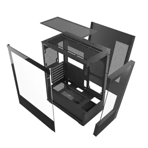 K Gaming C03 Mid Tower ARGB PC Case with 3 fans - Black - Image 6