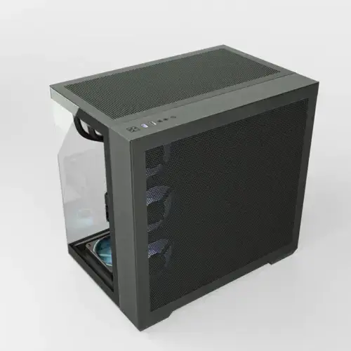 K Gaming C708 Mid Tower ARGB PC Case with 6 fans - Black - Image 5