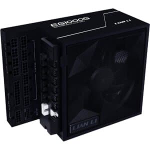 Lian Li Edge EG1000G 1000W Gold (Black) (ATX 3.1) PCIE 5.1 (12V-2×6) 80 Plus Gold Full Modular Power Supply W Braided-Sleeved Cables + Detachable USB hub w 4 internal USB 2.0 Headers & 6 PWM Headers