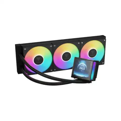 GAMDIAS CHIONE P5-360 ARGB CPU LIQUID COOLER BLACK - IPS LCD Display - Image 2