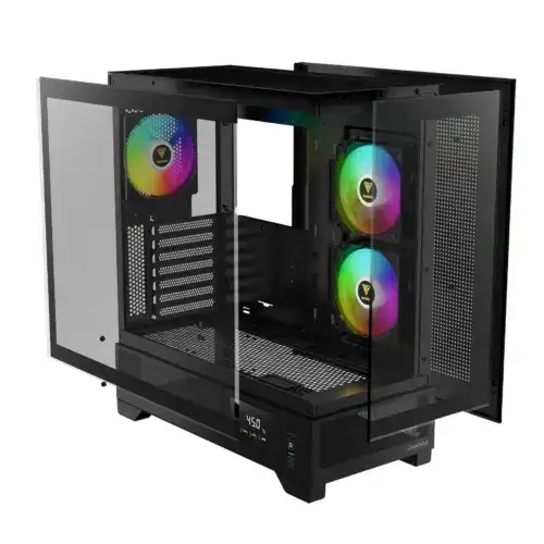 GAMDIAS ATLAS M1 ARGB MID TOWER GAMING CASE - BLACK - Image 2