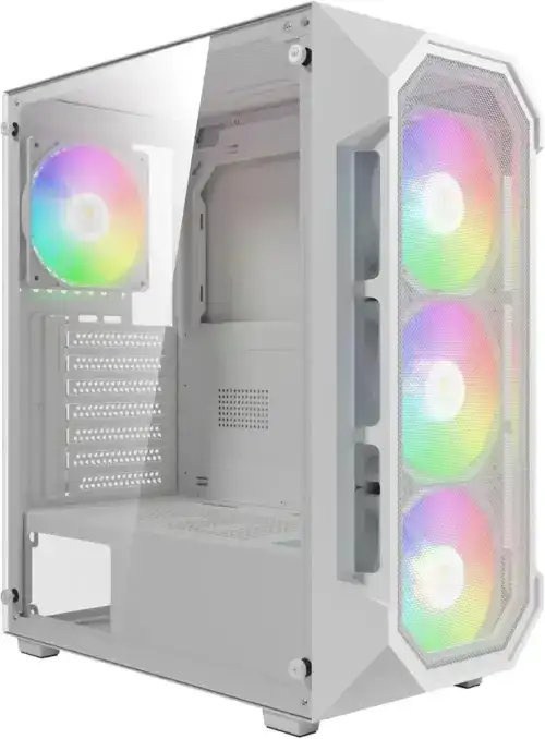 GAMDIAS AURA GC1 ELITE ARGB MID TOWER GAMING CASE - WHITE - Image 2