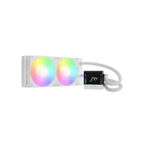 GAMDIAS CHIONE P5-240 ARGB CPU LIQUID COOLER WHITE - IPS LCD Display - Image 3