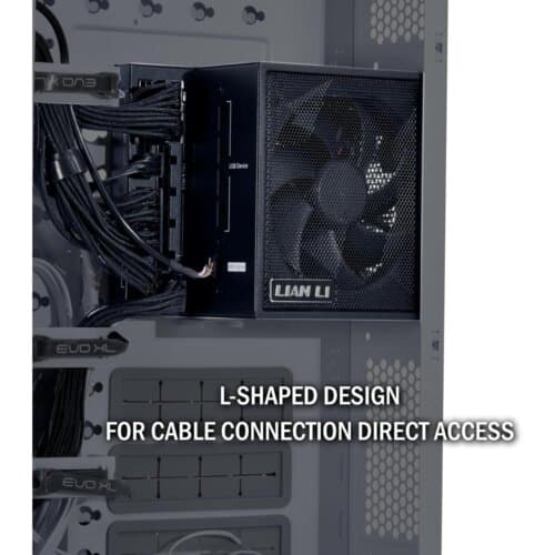 Lian Li Edge EG0850G 850W Gold (Black) (ATX 3.1) PCIE 5.1 (12V-2×6) 80 Plus Gold Full Modular Power Supply W/ Braided-Sleeved Cables - Image 2