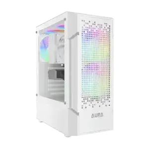 GAMDIAS AURA GC7 ARGB MID TOWER GAMING CASE - WHITE