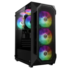 GAMDIAS AURA GC1 ELITE ARGB MID TOWER GAMING CASE - BLACK