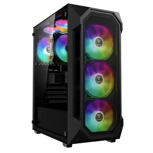 GAMDIAS AURA GC1 ELITE ARGB MID TOWER GAMING CASE - BLACK