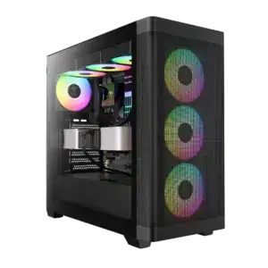 GAMDIAS ATHENA M3 ARGB MID TOWER GAMING CASE - BLACK