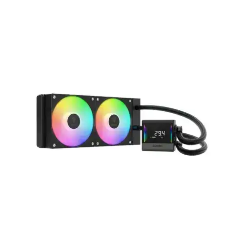 GAMDIAS CHIONE E4-240 AIO LIQUID COOLING - BLACK & DIGITAL DISPLAY WITH INFINITY MIRROR - Image 6