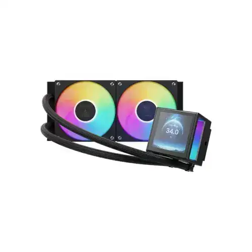 GAMDIAS CHIONE P5-240 ARGB CPU LIQUID COOLER BLACK - IPS LCD Display