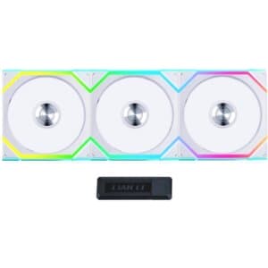 Lian Li UNI FAN SL Wireless 120 Kit w Dual Zone ARGB, High Performance Triple Pack, Daisy-Chain Style, 2.4 GHz Wireless Controller (Included) - White